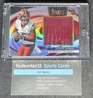 Jayden Daniels 2024 Panini Select #JRS-JDS Rookie Jumbo Patch 62/149 RC Jersey