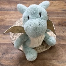 FAO Schwarz Glow Brights Blue Dragon Plush Lights Sounds 14 NEW w TAG