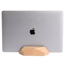 Adjustable Vertical Laptop Stand Wood Holder Desk Width Adjustable Dock Mount