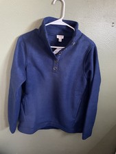 NWT J Crew Sherpa Pullover Tunic fleece top Size XS Antique Navy Blue 715 BB933