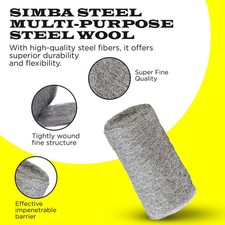 48 pcs Steel Wool Grade 0000 - Finest Grade for Furniture Cleaning, Mice Control