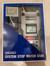 SEIKO SVAS013 Gray Stopwatch S149 Printer Quartz Sports Seiko System Stop Watch