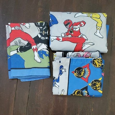 Mighty Morphin Power Rangers Twin Kids Sheet Set Cotton Blend Multicolor 