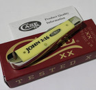 CASE XX JOHN 3:16 TRAPPER HUNTING POCKET KNIFE CASE X.X. RELIGION VINTAGE YELLOW — photo 1