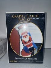 Santa Nutcracker Stocking Rug Kit  MCG Graph N' Latch  NEW Sealed  12 x 17