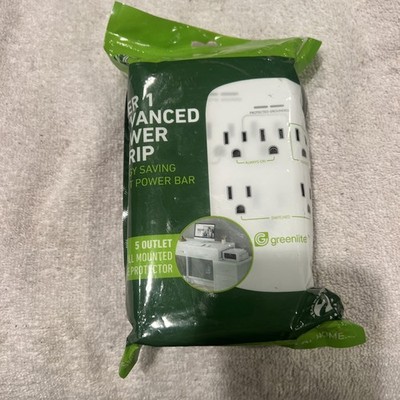 Greenlite 5 Outlet Advanced Power Strip Tier 1 Wall Mount Smart Surge Protector