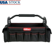 16 Inch Open Top Tool Tote Organizer W/ 20 Pockets Durable Storage Bag New