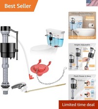 Universal Toilet Flusher Replacement Kit, Fill Valve, 2-Inch Flapper, Toilet ...