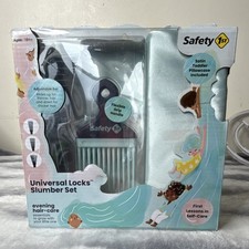 Safety 1st Universal Locks Slumber Set Comb, Brush & Satin Pillowcase Black/Blue