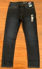 New George Men's Slim Straight Leg Jeans Dark Wash Size 34X32