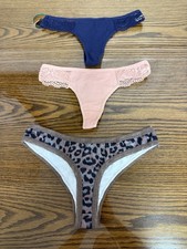 Lot Of 3 Thong Panties Sz Med, Multi Color Lace
