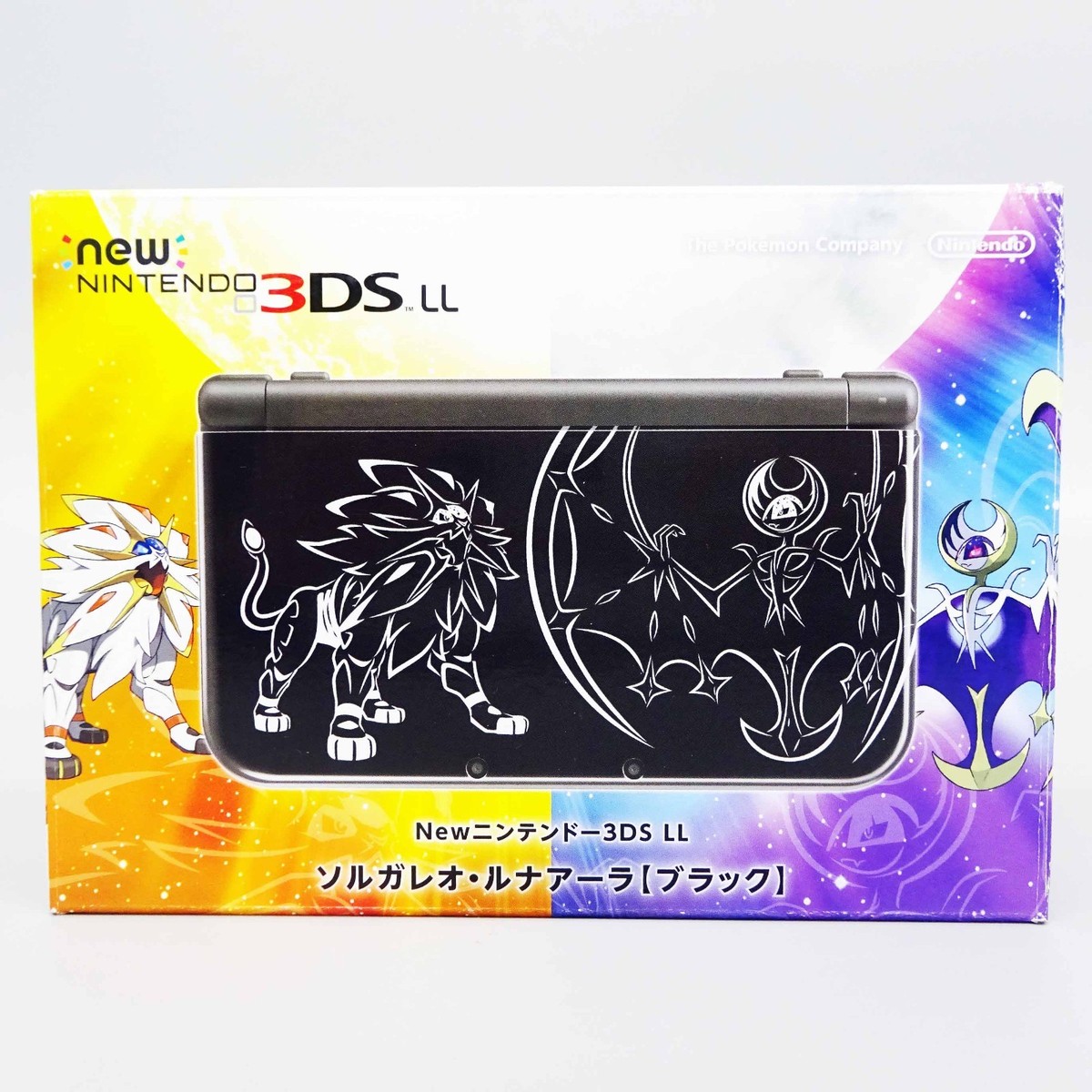 Nintendo 3DS LL XL Console Pokemon Solgaleo Lunala Black Limited