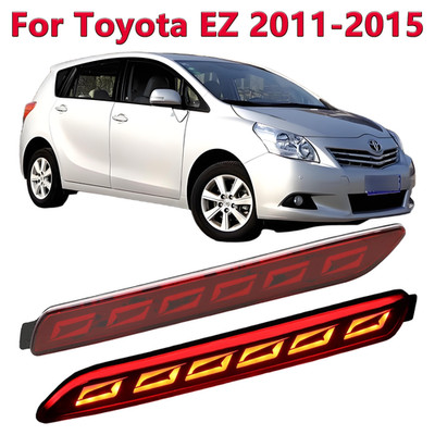 2 PCS Full LED Rear Bumper Reflector Lights Kit For Toyota EZ 2011-2015