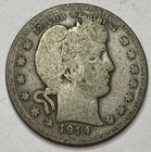 1914 - Barber Quarter - Good - Exact Coin Imaged #BAR133