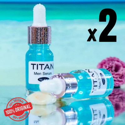 2 Bottles TITAN Men Delay Serum 10ml Fast Absorbing Male Performance Topical Gel