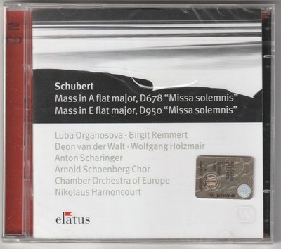 Schubert Missa Solemnis Mass In A flat major D678 & Mass In E flat major CD NUOV