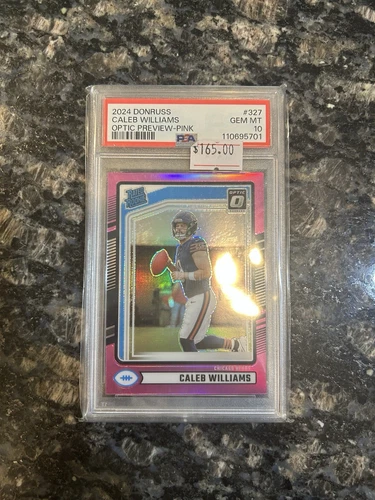 2024 PANINI DONRUSS OPTIC PREVIEW PINK #327 CALEB WILLIAMS Rookie PSA 10 Bears