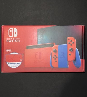 Nintendo Switch Mario Red & Blue Edition Console with Carrying Case