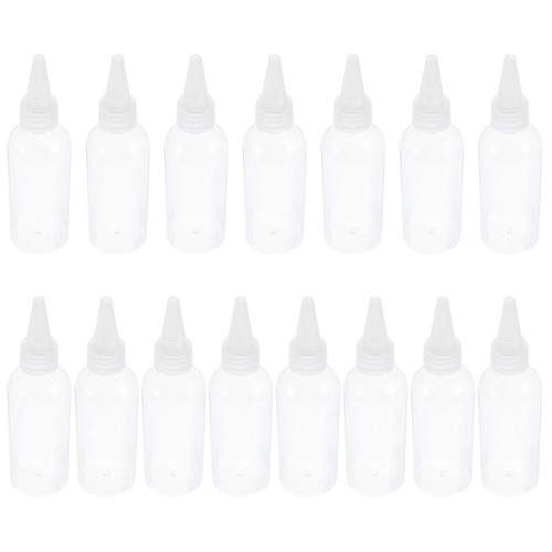 15 Pcs Leak Proof Squeeze Bottle Plastic Bottles for Liquids with Lid ...