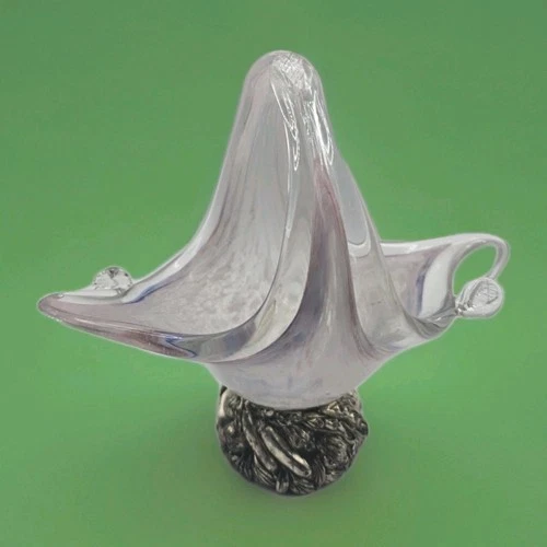 Vintage Murano Glass Basket Linea Mary