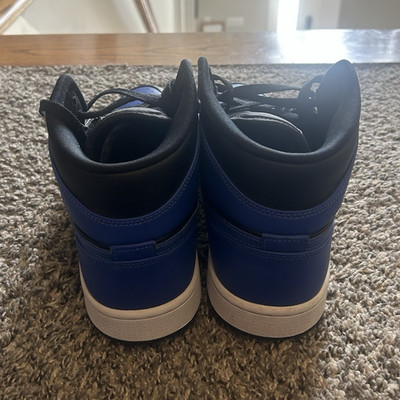 Jordan Air Jordan Blue Black White Mid Top Men's Athletic Sneakers