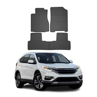 Omac Gummi FußMatten FüR Honda CRV 2012-2018 Automatten Gummi Schwarz 4Tlg