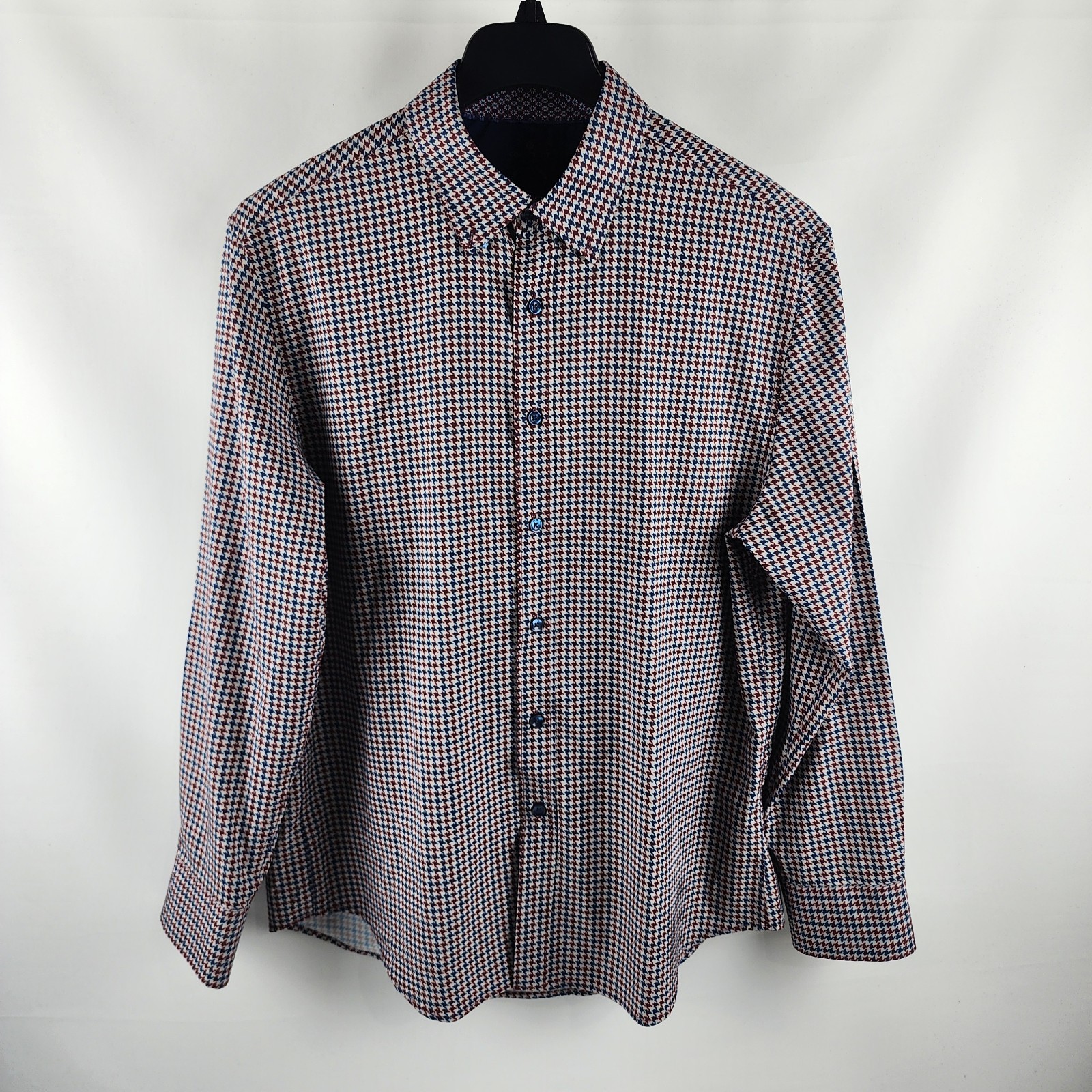 Construct Shirt Mens Large Multi Houndstooth Slim… - image 1