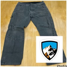 Kuhl The Law Pants Mens 34x28 Canvas Vintage Patina Hike Workwear Gray
