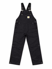 Carhartt Mens Black Duck Bib Overalls with Chest Pocket