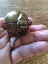 Antique Indian India brass Betel Box. interesting interior No. 3