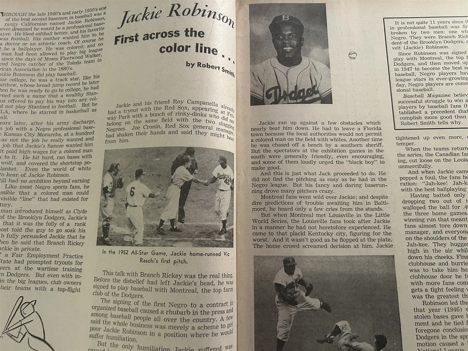 Béisbol 1956 New York Yankees Mickey Mantle All Star Game edición Jackie Robinson Foto 4 de 4