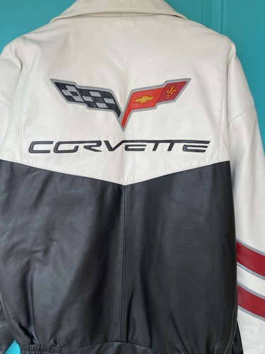 Veste De Pilote Corvette Ron Fellows En Cuir - Taille 2XL, Neuve Avec étiquettes