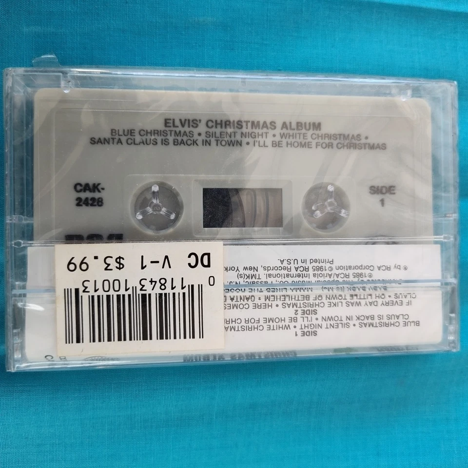 Elvis Presley Elvis' Christmas Album 1985 RCA Cassette Tape Sealed Never Opened - Image 2 of 4