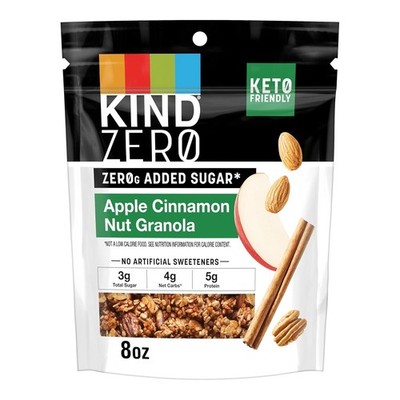 (Free Duty Tax) KIND Zero Added Sugar Keto Granola, Apple Cinnamon Nut, Good
