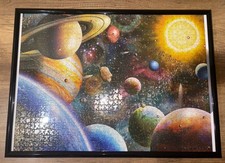 BUILT  Framed Jigsaw Puzzle 1000 Piece Solar System Space Planets