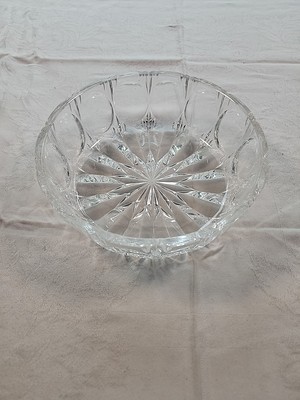 Large Crystal Cut Thumb Print Fruit Bowl