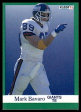 1991 Fleer Mark Bavaro New York Giants #307 13603