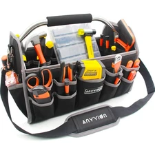 16.5in Tool Bag, Electrician Tool Bag, Open Top Tool Bags, Many Pockets Can H...