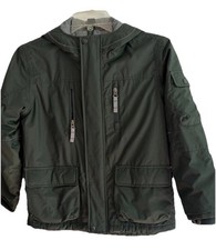 Lands End Winter Parka Kids Green Insulated Hooded Jacket Size L (7)