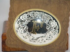 New Golden Initial F Belt Buckle