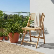 Wooden Folding Chair Cross Brace Furniture Angled Legs for Storage