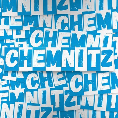 100x Chemnitz Aufkleber/ Sticker/ Fußball Fanartikel/ PVC/ 19,6x4,2cm/wetterfest
