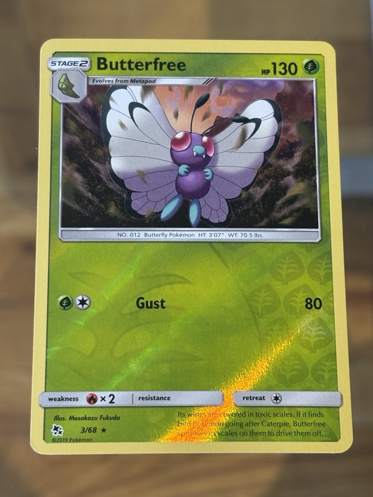 Butterfree Hidden Fates 3/68 Reverse Holo Pokemon Card