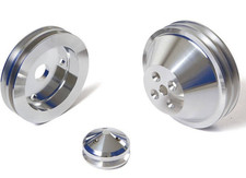 Sbc Small Block Chevy V-belt Pulley Kit 350 Swp Short Water Pump Billet Aluminum Sbc Small Block Chevy V-belt Pulley Kit 350 Swp Short Water Pump Billet Aluminum