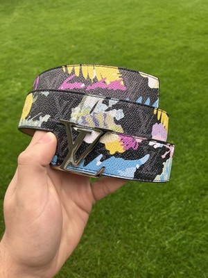 Louis Vuitton Gürtel Schwarz mit silberner Schnalle
