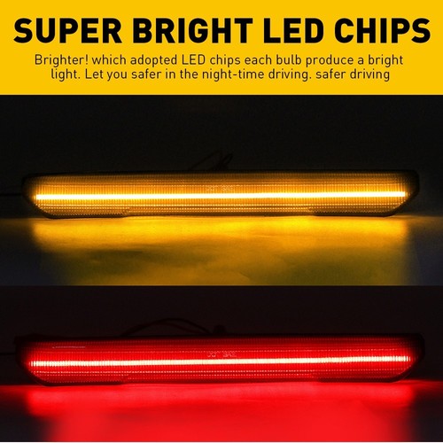 For GMC Sierra 2500 3500HD 2020-2023 LED Front Rear Side Marker Lights Smoked 4X - Picture 3 of 12