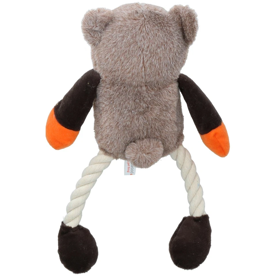 Peluche chien corde en peluche colorée Mister Twister avec grincement 11 x 12... - Photo 2/3