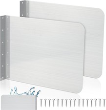 2 Pcs Stainless Steel Side Splash Guard for Sink 20 X 12 Inch Wall Mount Guard w