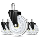 Silent Rolling Office Chair Wheels - White