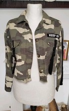 Fishbone Sister 🌞 dünne Camouflage Damen Jeansjacke 🌞 Frühling 🌞 Boho Gr. S